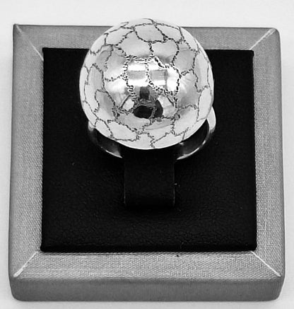 Anillo Diamantada Plata Ley 925, vista frontal