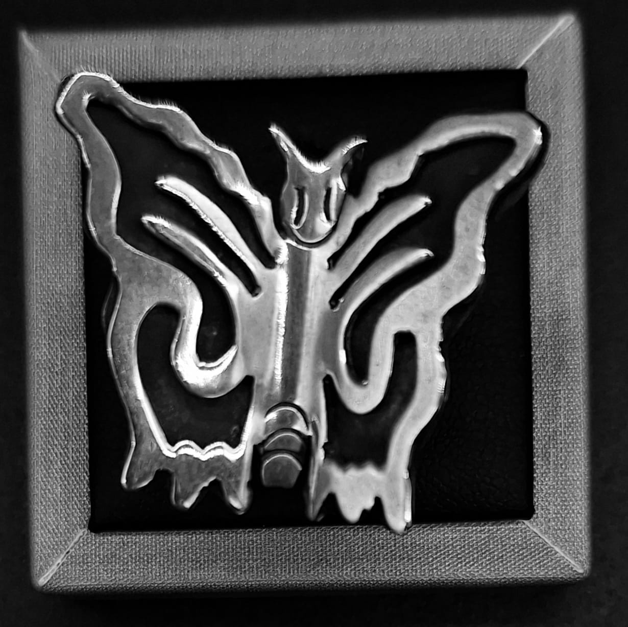 Anillo Plata Ley 925 , Mariposa, vista frontal