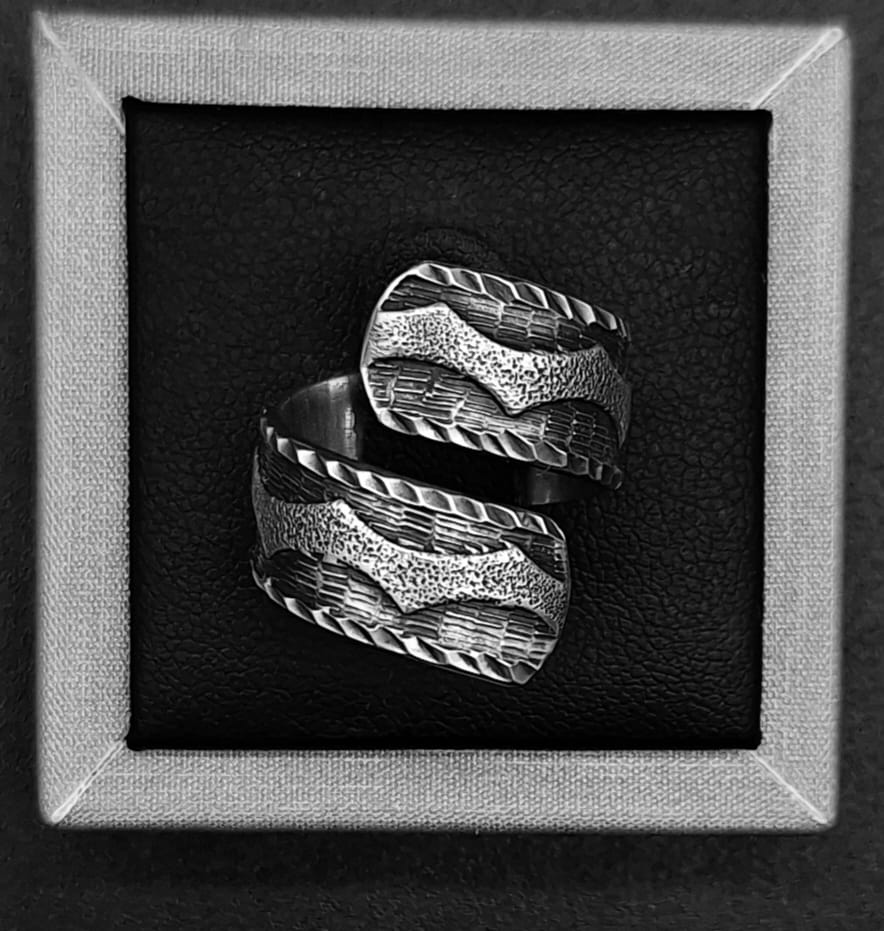Anillo Plata Ley 925 , Vintage, vista frontal
