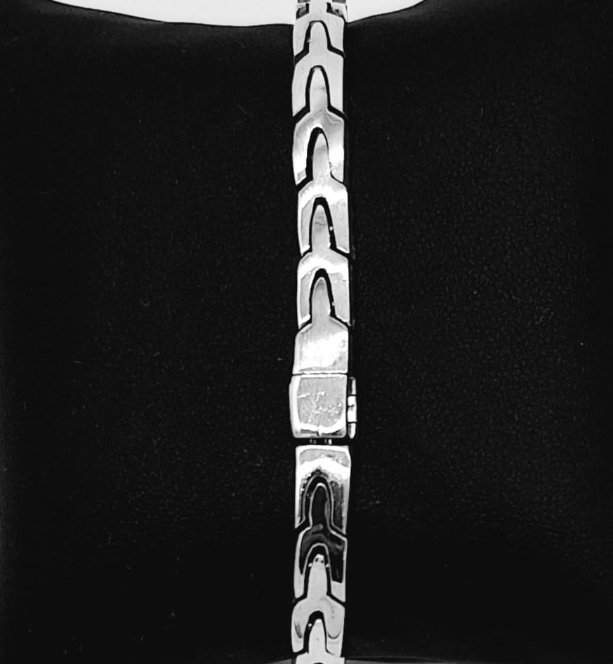 Pulsera de Eslabones de Plata Ley 925, vista frontal