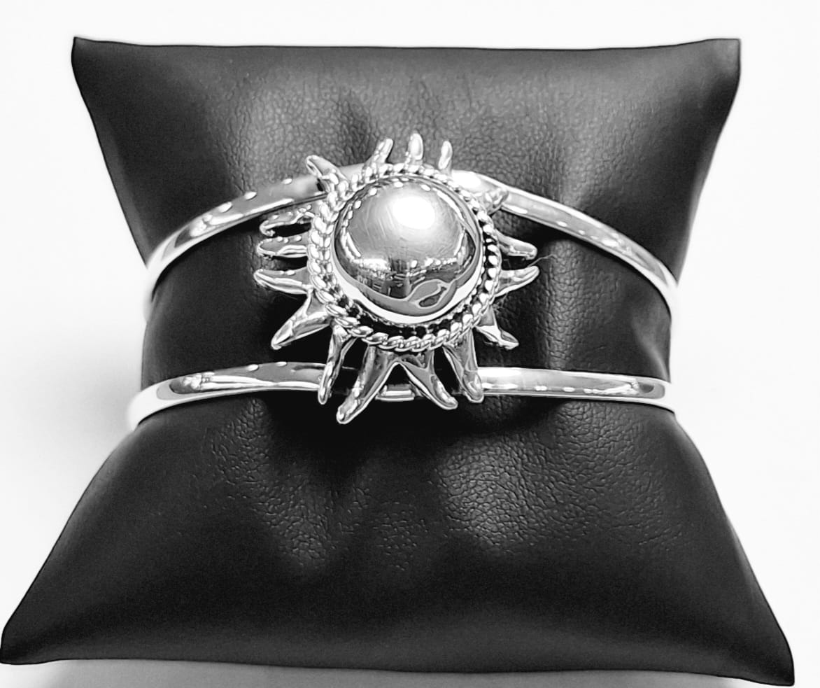 Brazalete en Plata Ley 925, vista frontal
