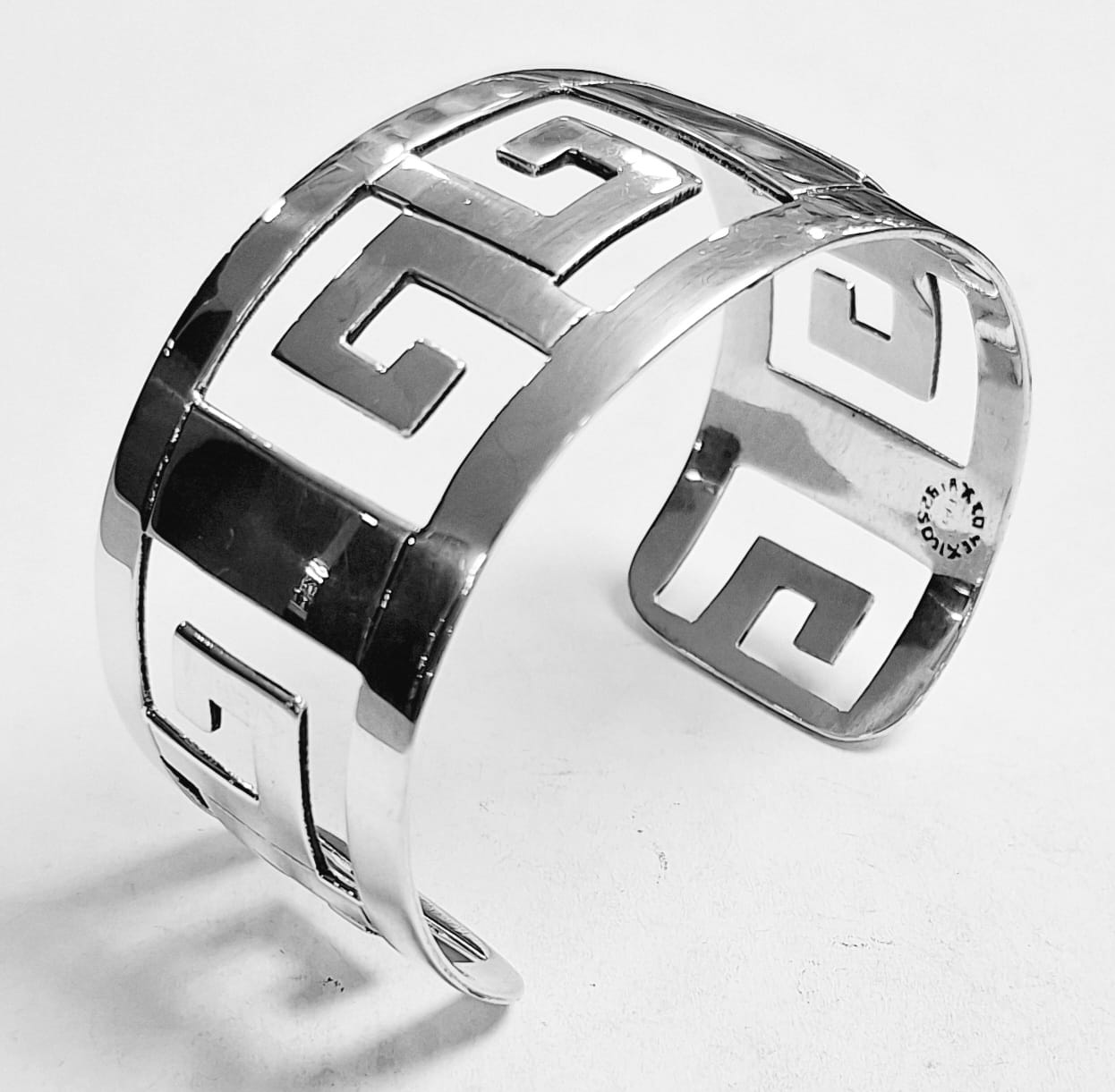 Brazalete en Plata Ley 925, vista frontal