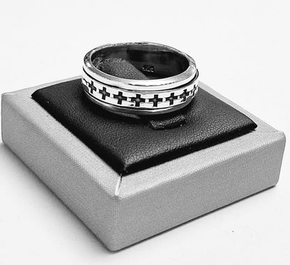 Anillo Anti Ansiedad en Plata Ley 925, vista frontal