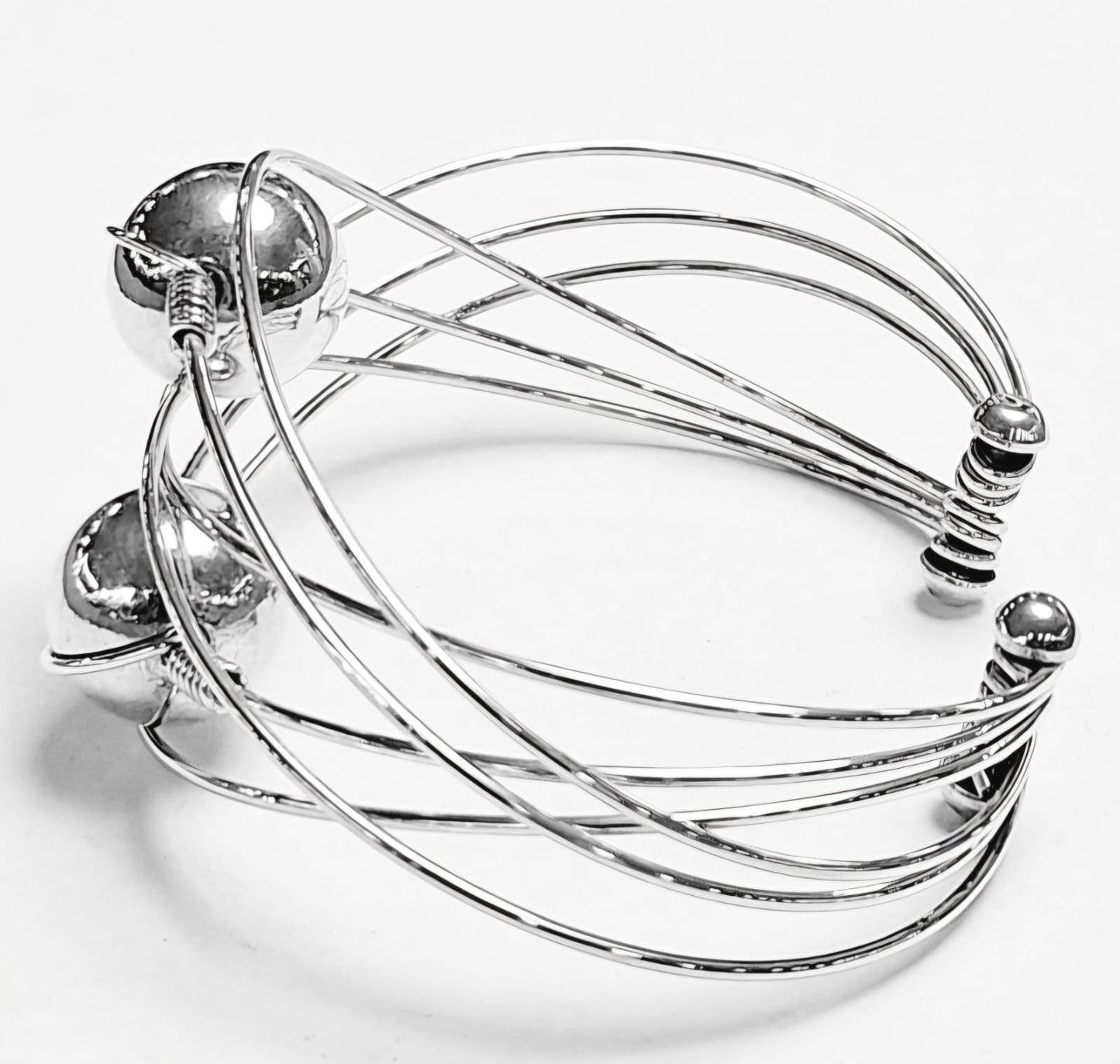 Brazalete en Plata Ley 925, vista frontal