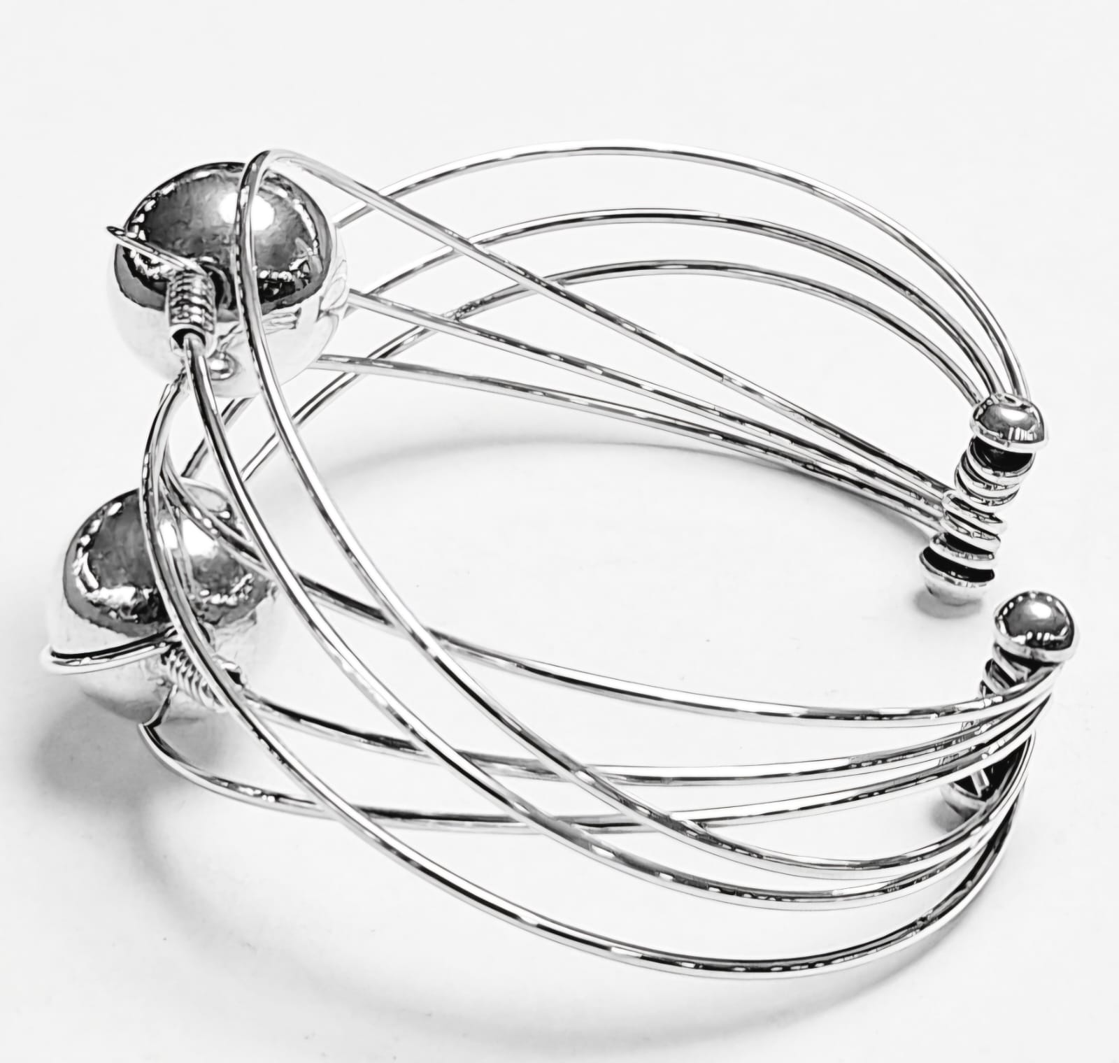 Brazalete en Plata Ley 925, vista frontal