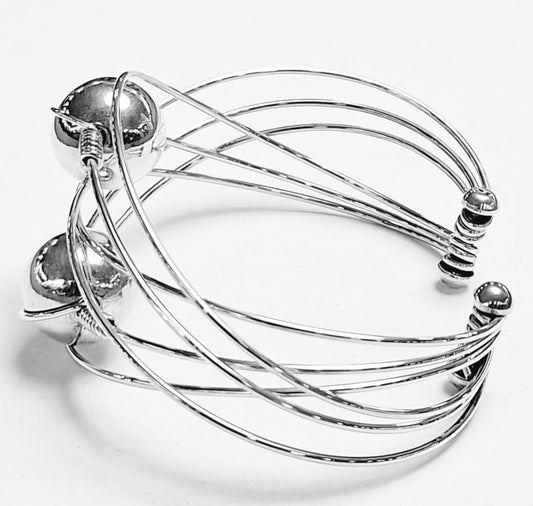 Brazalete en Plata Ley 925, vista frontal