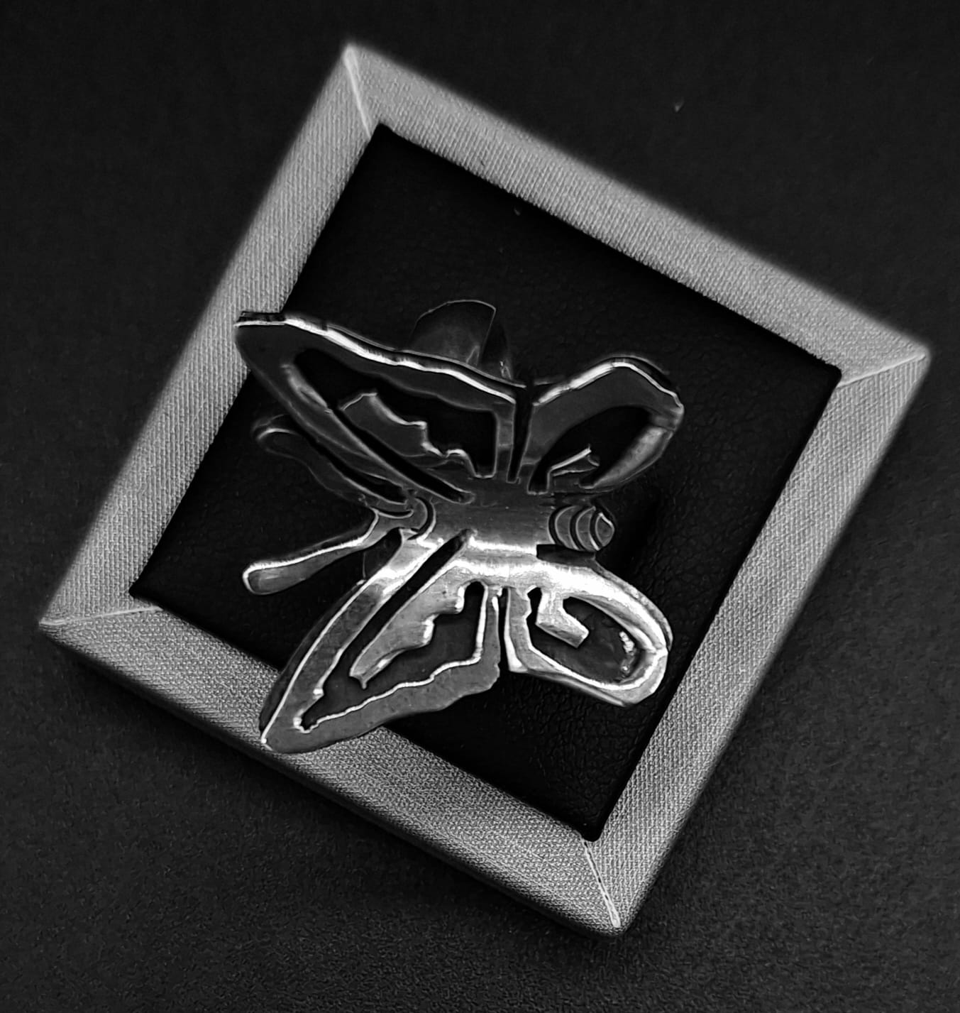 Anillo Plata Ley 925 , Mariposa, sello de autenticidad Plata Ley .925