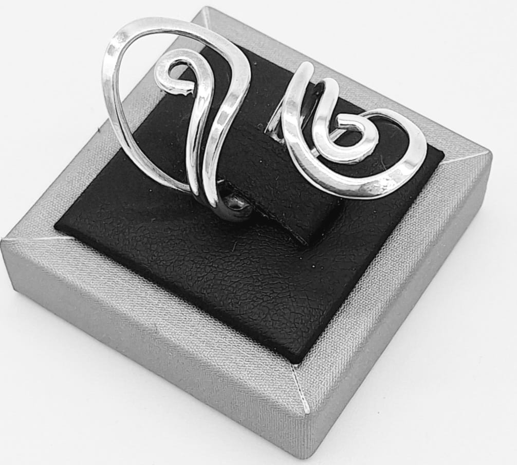 Anillo Plata Ley 925., vista frontal