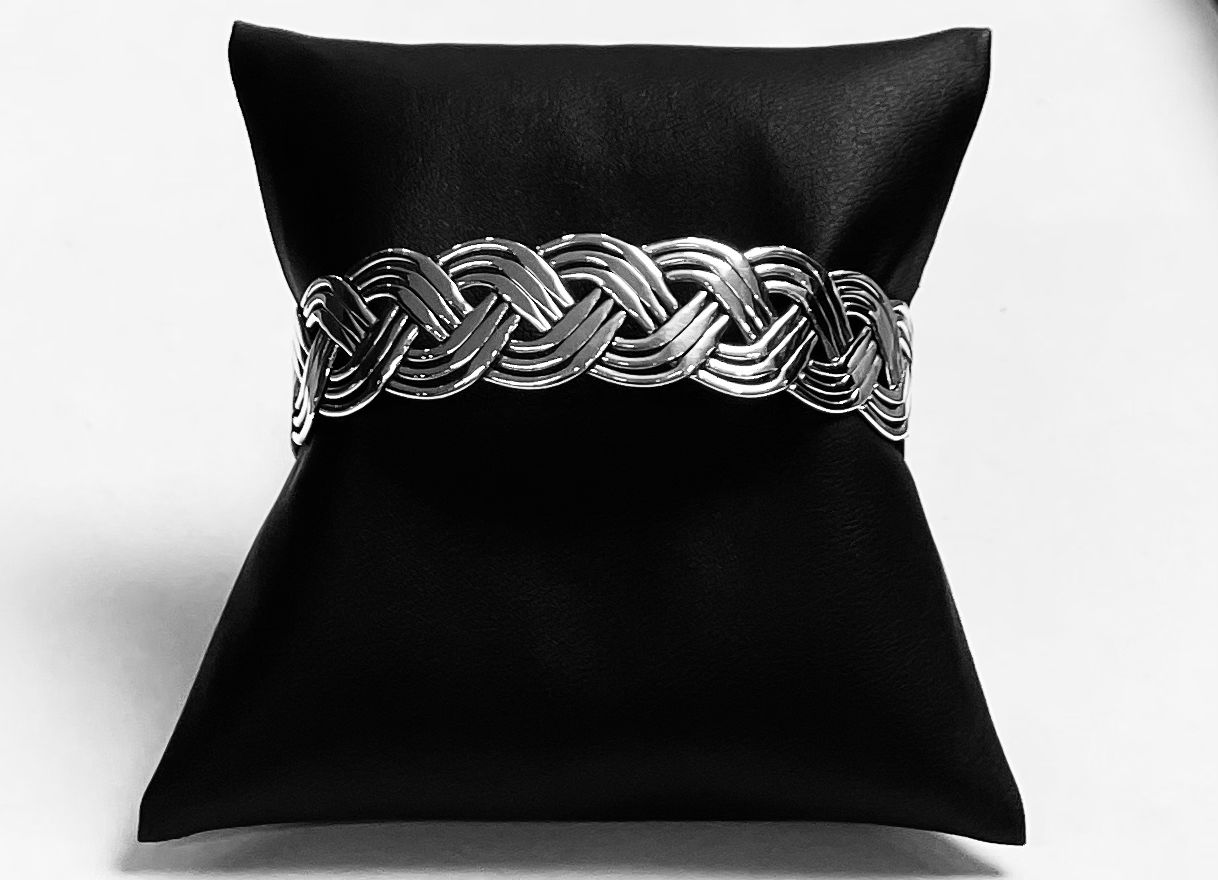 Brazalete en Plata Ley 925, vista frontal