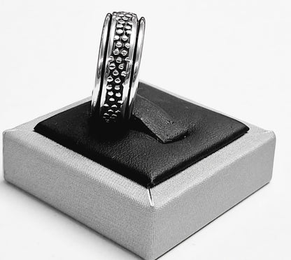 Anillo Anti Ansiedad en Plata Ley 925, vista frontal