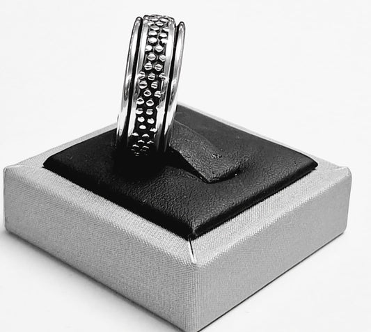 Anillo Anti Ansiedad en Plata Ley 925, vista frontal