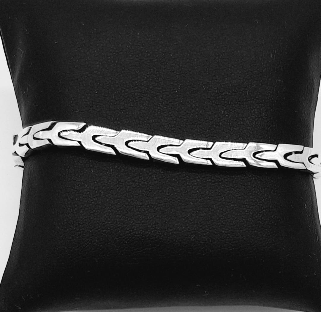 Sello de ley en el interior del pulsera de eslabones de plata ley 925