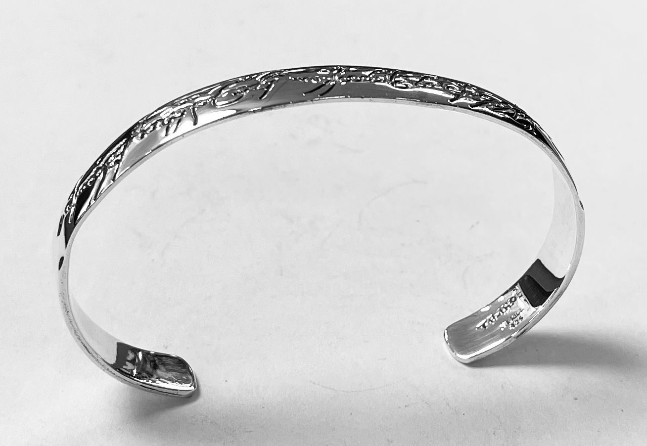 Brazalete en Plata Ley 925, vista frontal