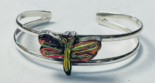 Sello de ley en el interior del brazalete con dicroico en plata ley 925