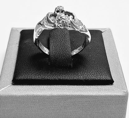 Sello de ley en el interior del anillo de pareja en plata ley 925