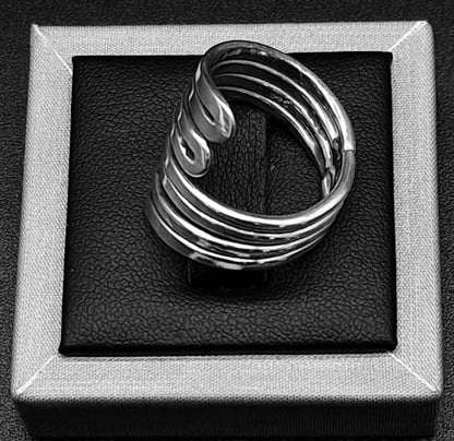 Anillo Plata Ley 925, vista frontal