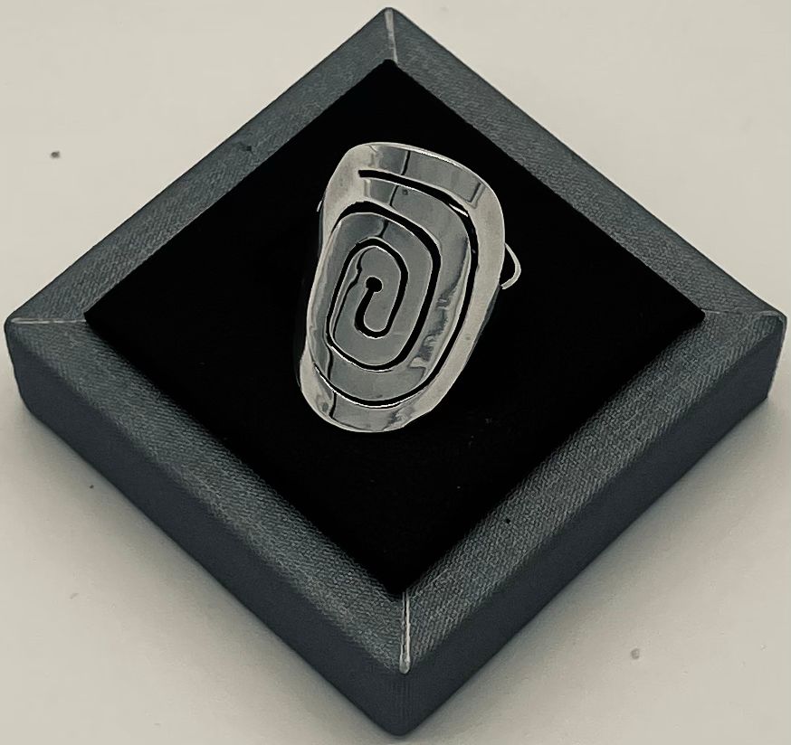 Anillo Plata Ley 925, vista frontal