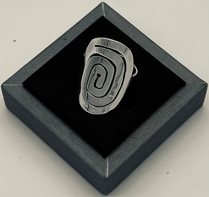 Anillo Plata Ley 925, vista frontal