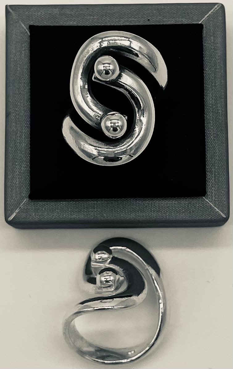 Anillo Plata Ley 925, vista frontal