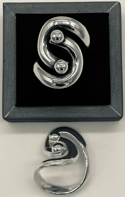 Anillo Plata Ley 925, vista frontal