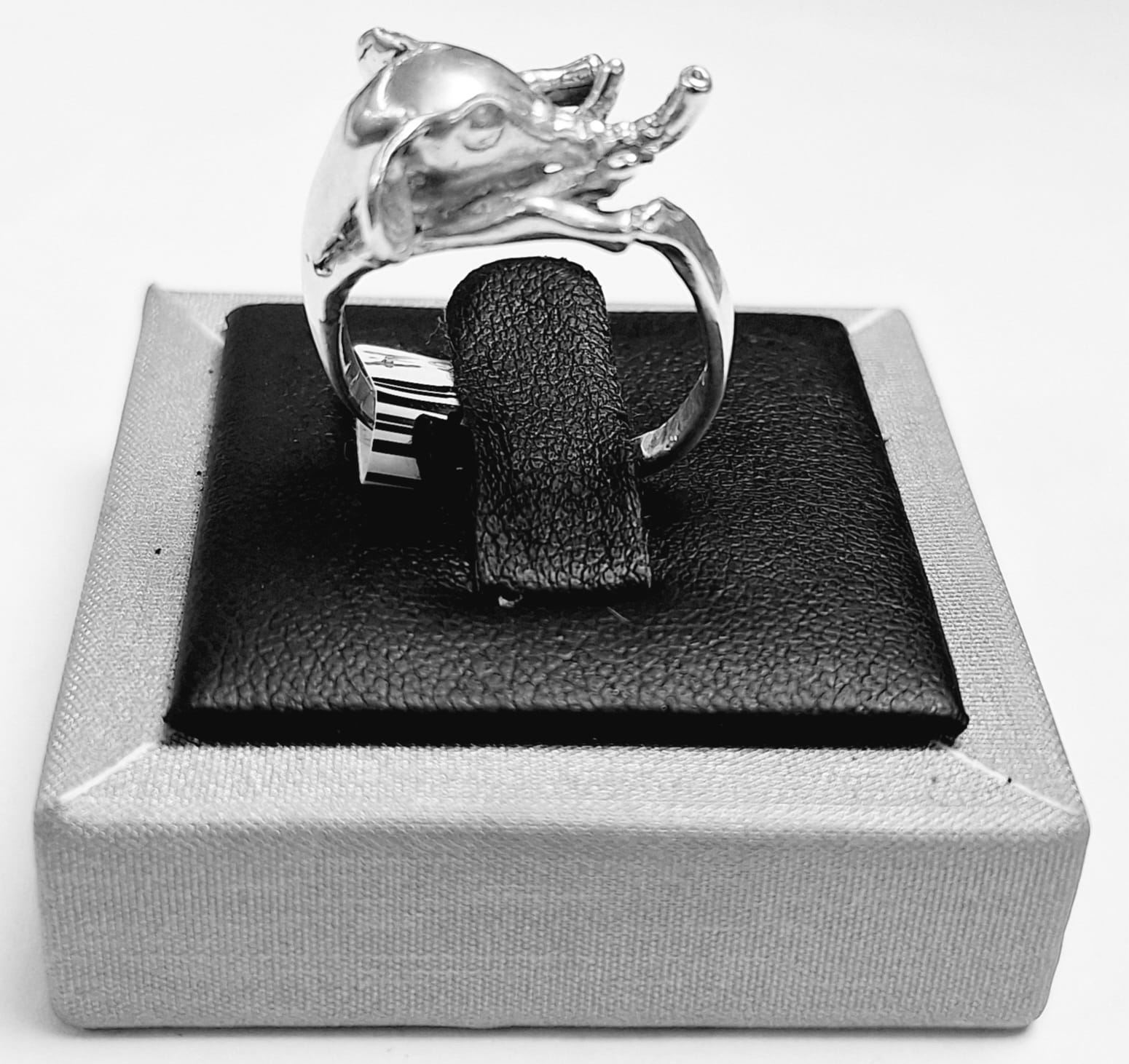 Anillo Bebé Elefante en Plata Ley 925, vista frontal