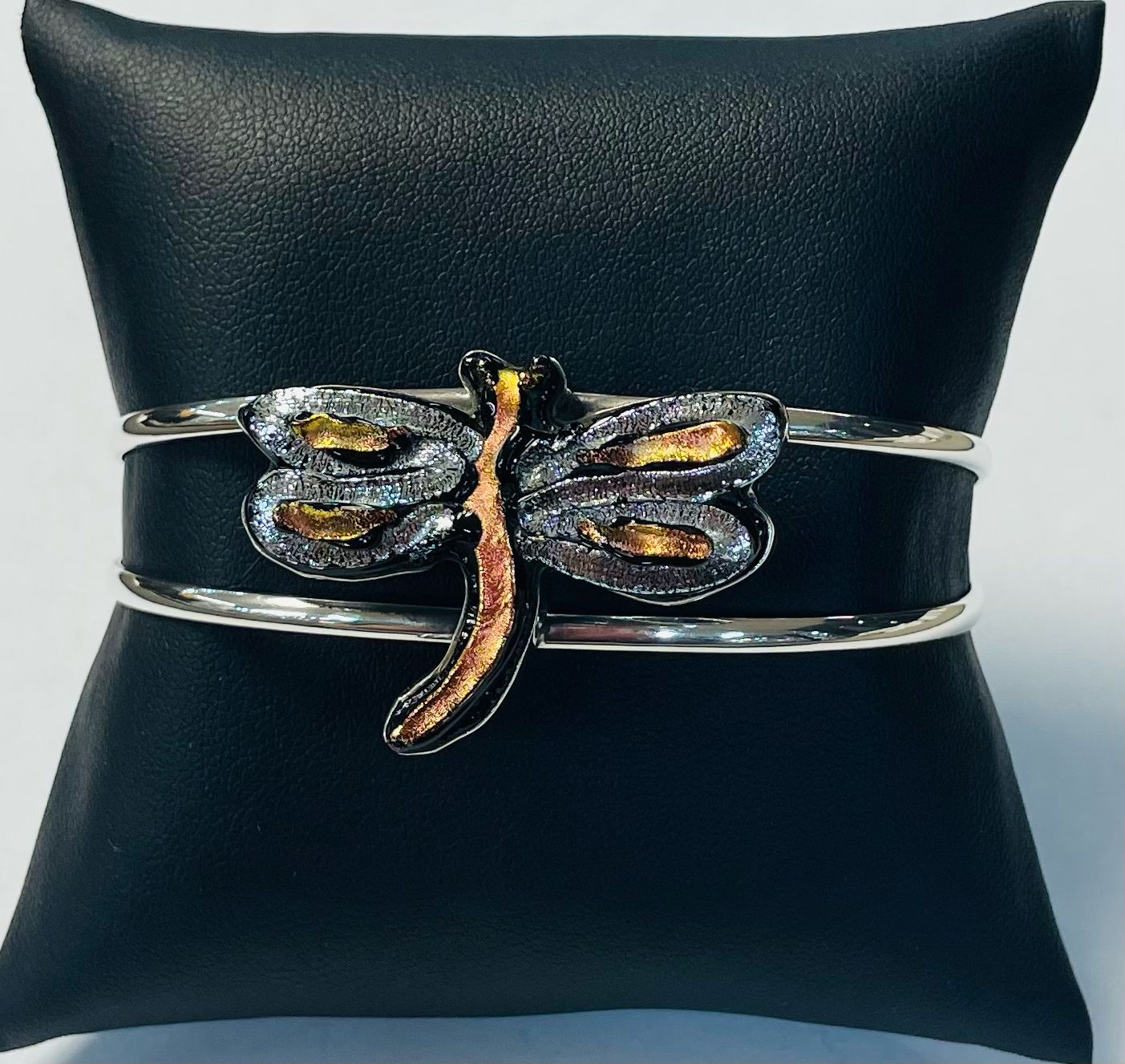 Brazalete con Dicroico en Plata 925, sello de autenticidad Plata Ley .925
