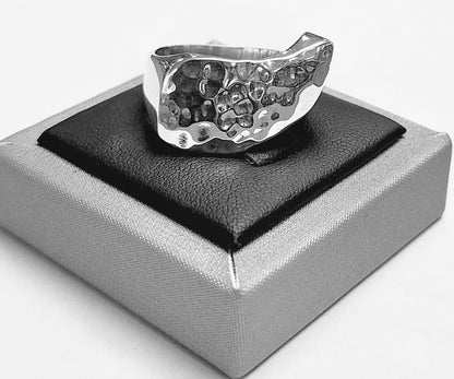 Anillo Martillo en Plata Ley 925, sello de autenticidad Plata Ley .925