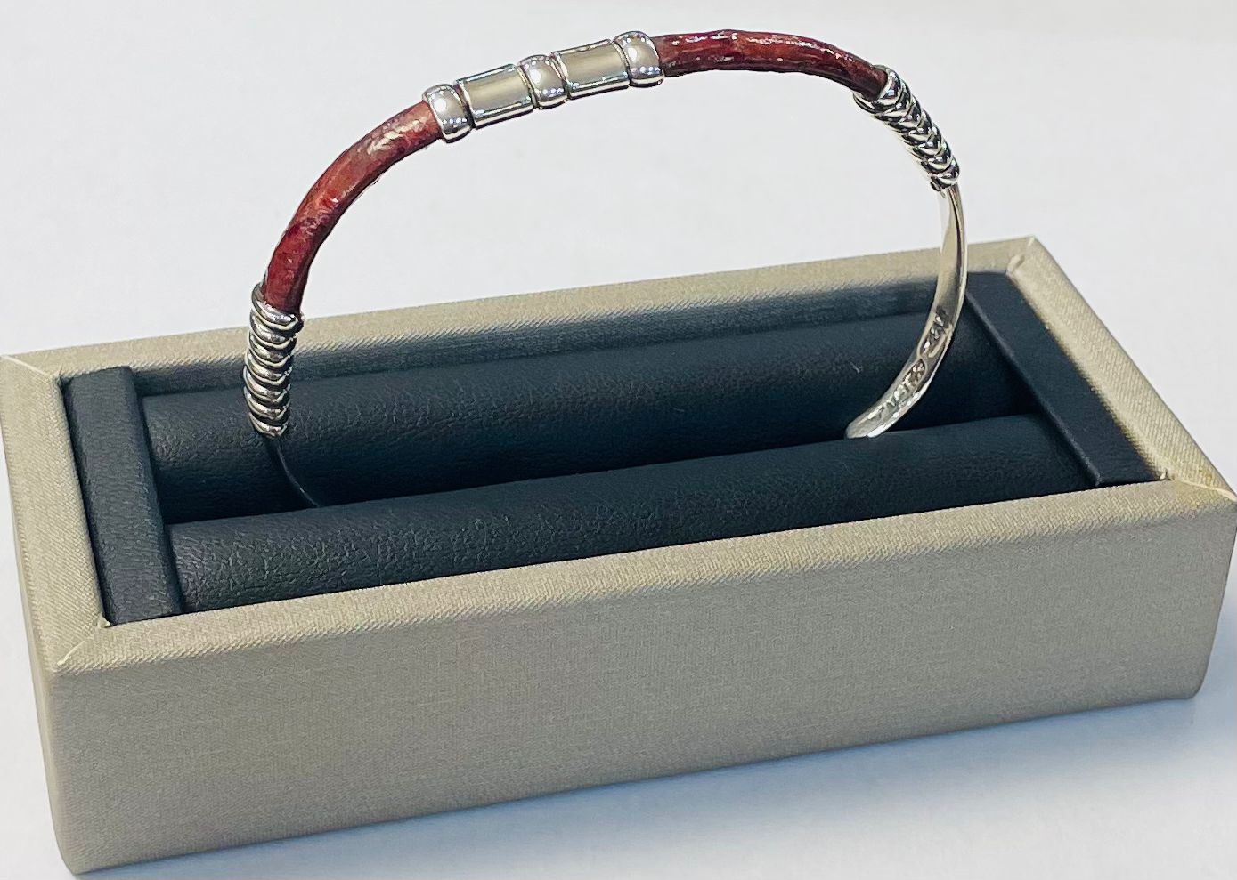 Brazalete en Plata Ley 925, vista frontal