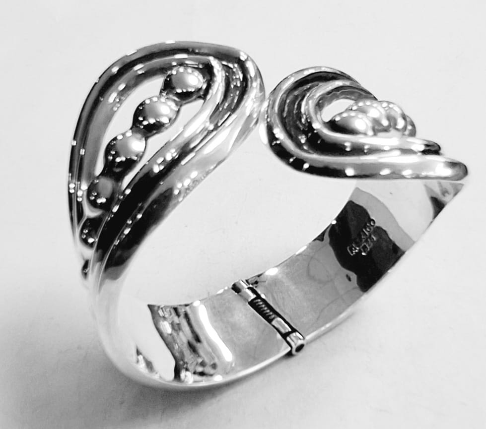 Brazalete en Plata Ley 950, vista frontal