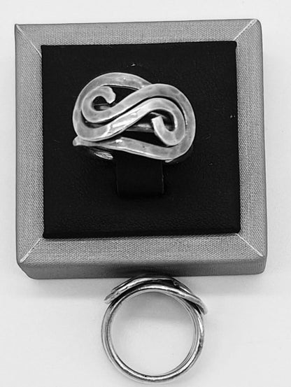 Anillo Plata Ley 925, vista frontal