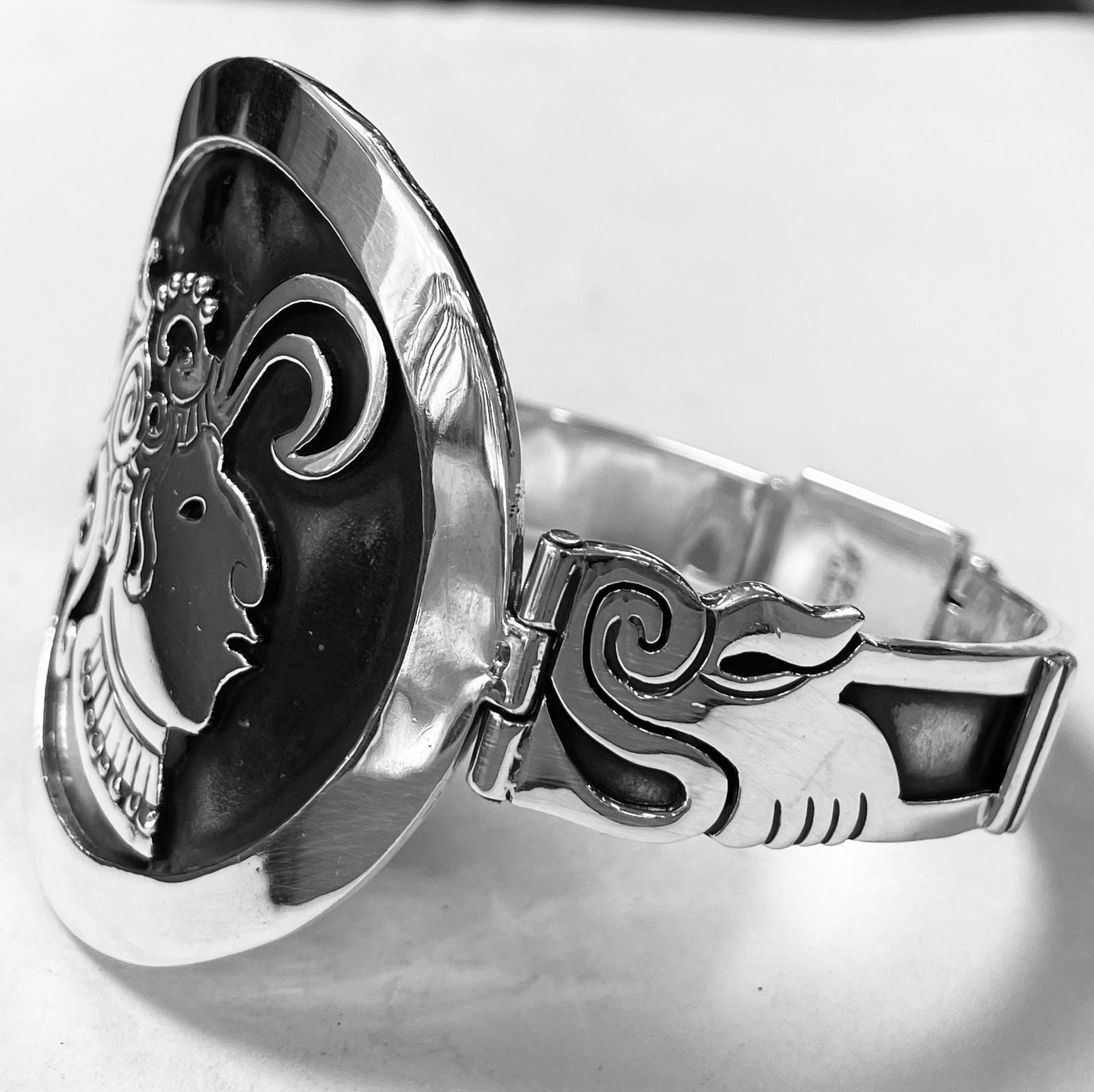 Brazalete en Plata Ley 950, vista frontal