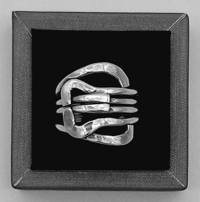 Anillo Plata Ley 925, vista frontal