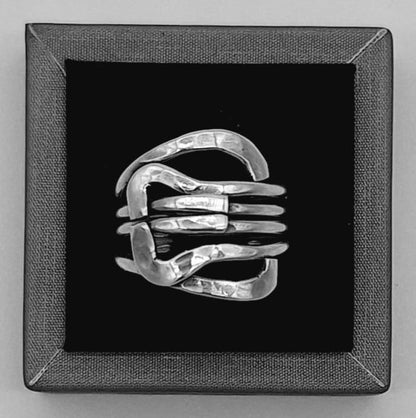 Anillo Plata Ley 925, vista frontal