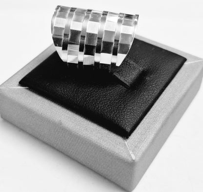 Anillo Diamantada Plata Ley 925, vista frontal