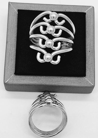 Anillo Plata Ley 925, vista frontal