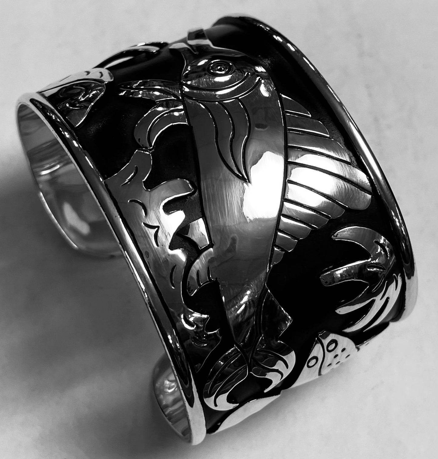 Brazalete Marino en Plata Ley 925, sello de autenticidad Plata Ley .925