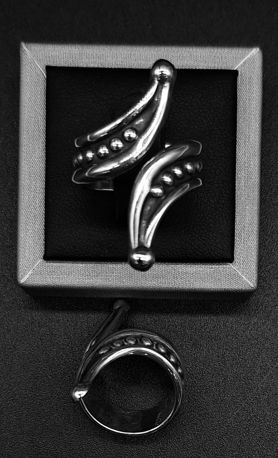 Anillo Plata Ley 925 , Vintage, vista frontal