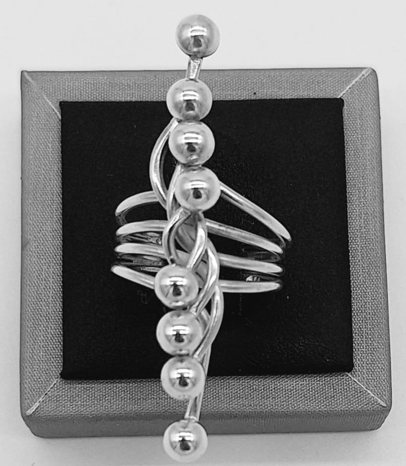 Anillo Plata Ley 925, vista frontal