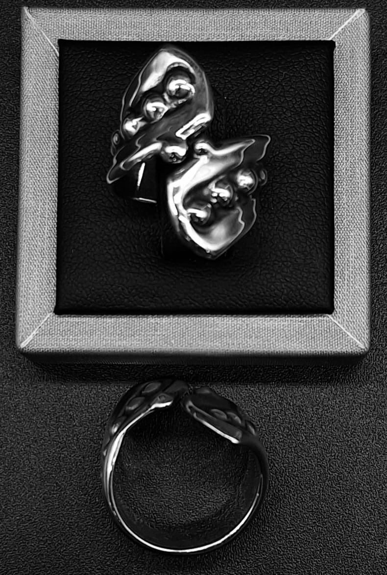 Anillo Plata Ley 925 , Vintage, vista frontal