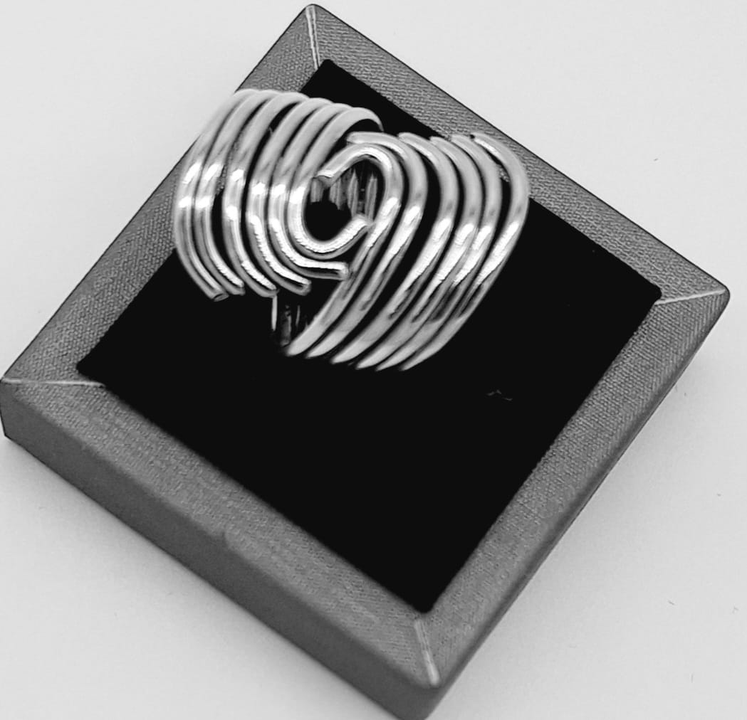 Anillo Plata Ley 925, vista frontal