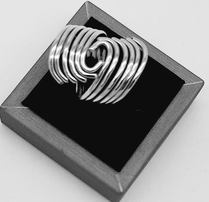 Anillo Plata Ley 925, vista frontal