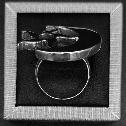 Anillo Plata Ley 925, Eclipse, vista frontal