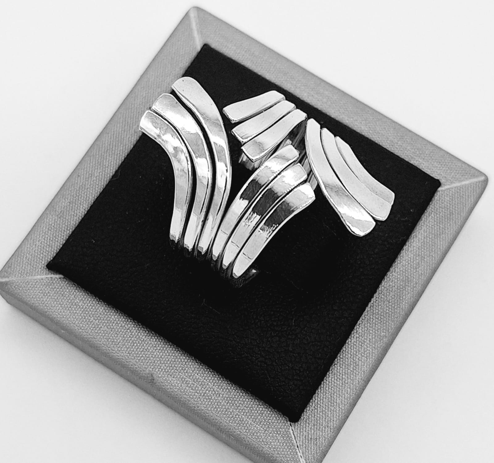 Anillo Plata Ley 925, vista frontal