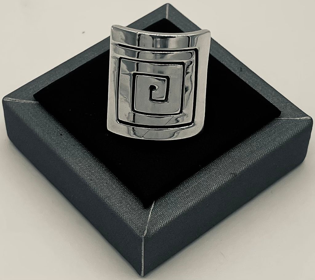 Anillo Plata Ley 925, vista frontal
