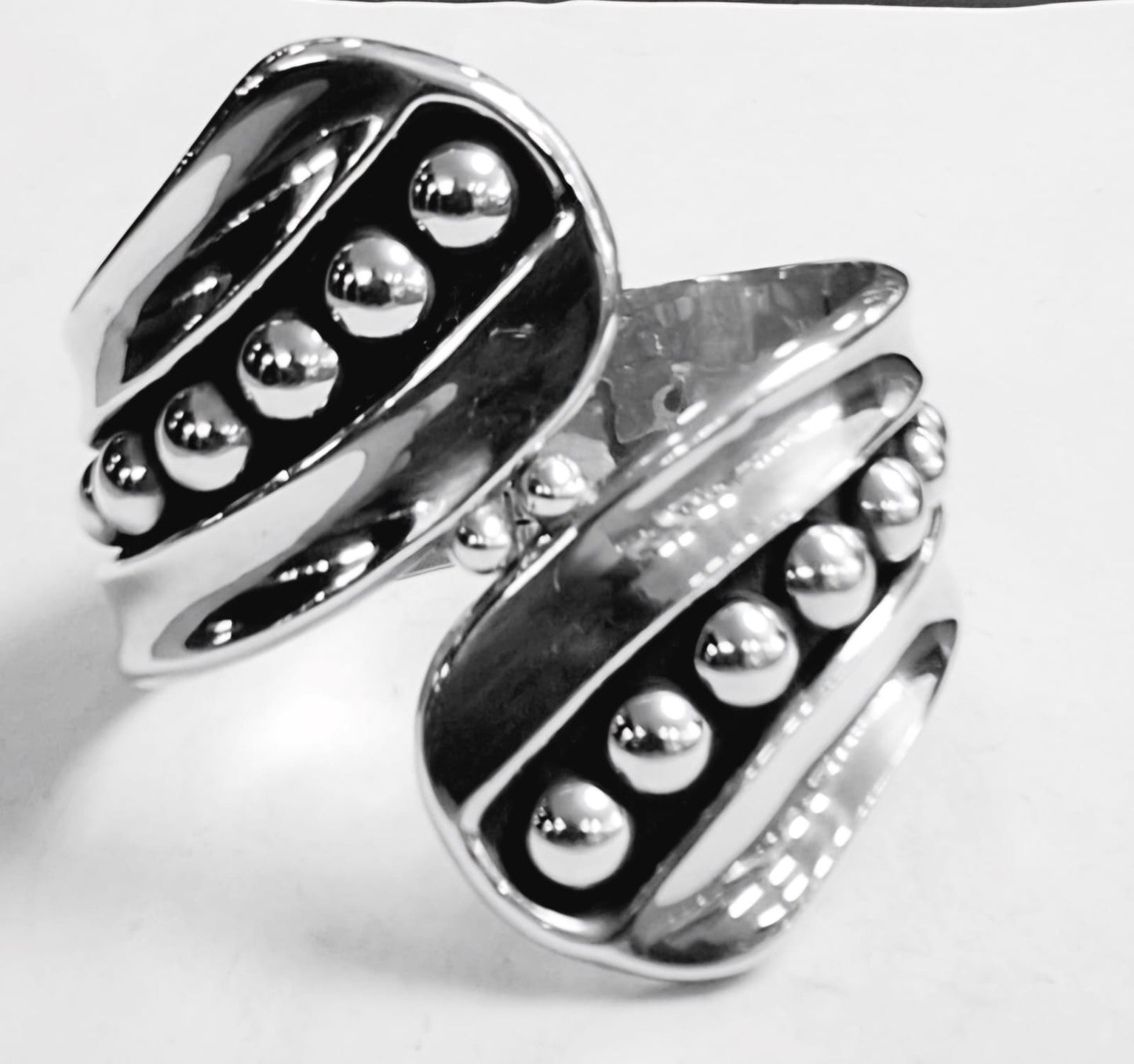 Sello de ley en el interior del brazalete vintage en plata ley 925