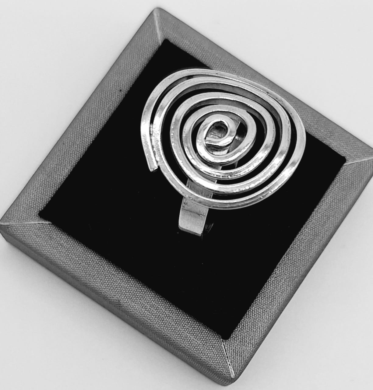 Anillo Plata Ley 925, vista frontal