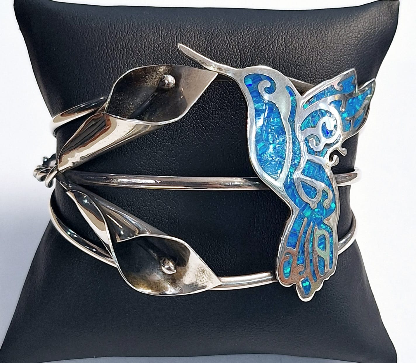 Brazalete con Opalo en Plata Ley 925, vista frontal
