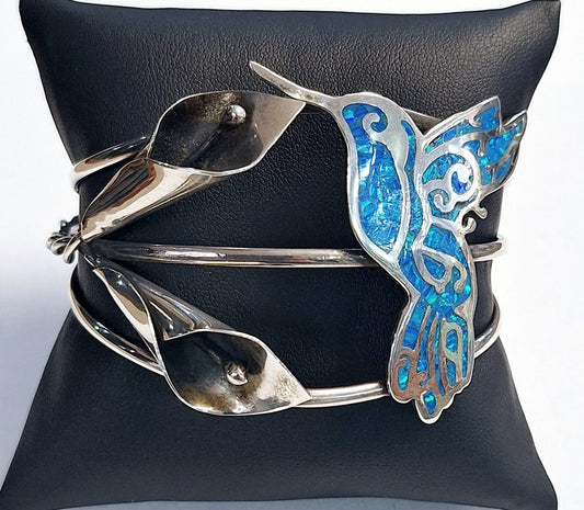 Brazalete con Opalo en Plata Ley 925, vista frontal
