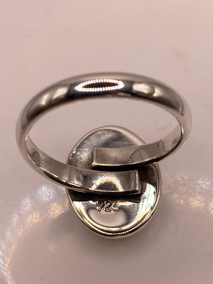 Anillo Ajustable de Plata .925 con Ópalo de Fuego Ovalado Diseño Elegante, sello de autenticidad Plata Ley .925