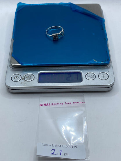 Anillo Corazón y Candado con Zirconia en Plata 925, peso en gramos (báscula)